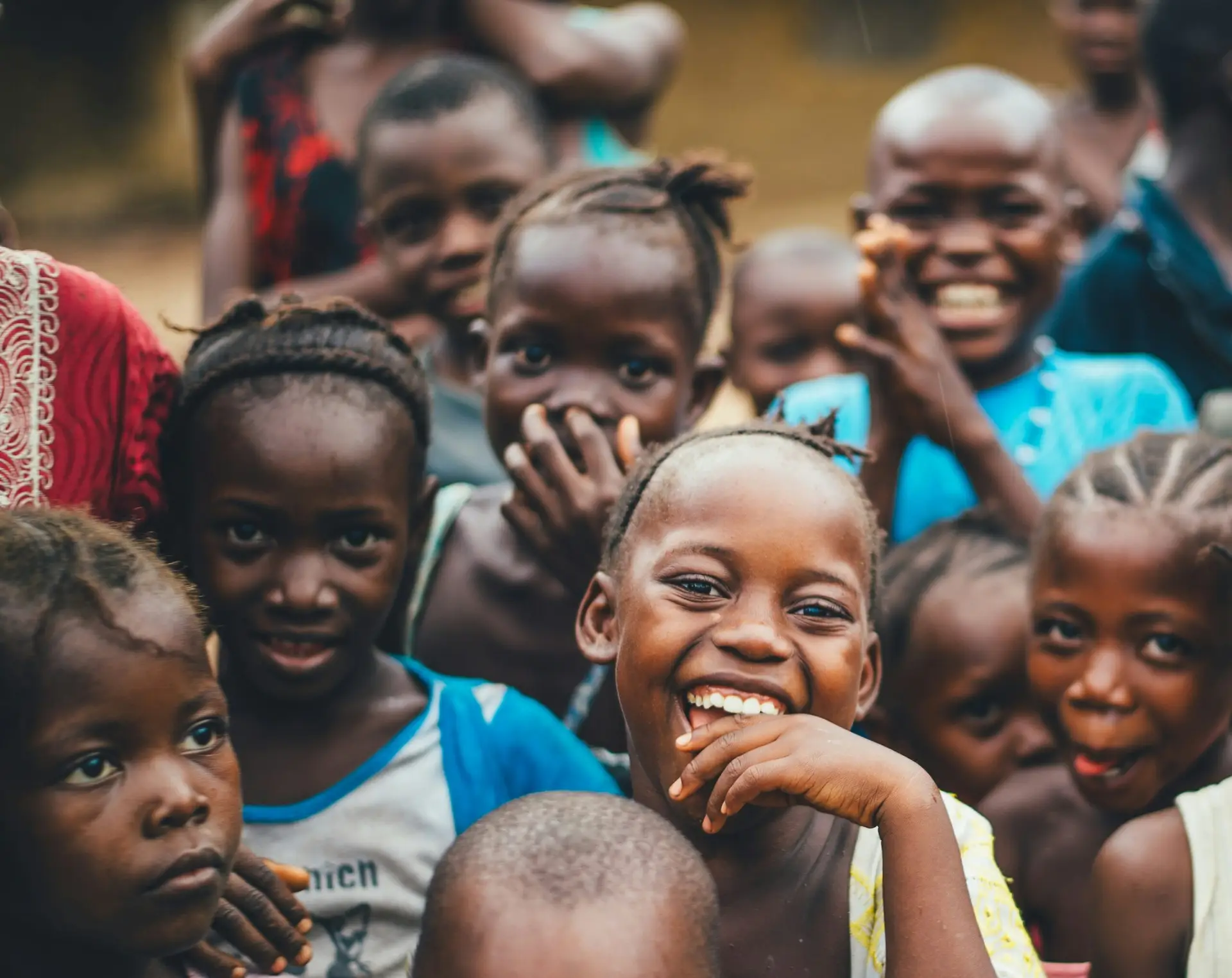African kids smiling